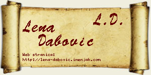 Lena Dabović vizit kartica